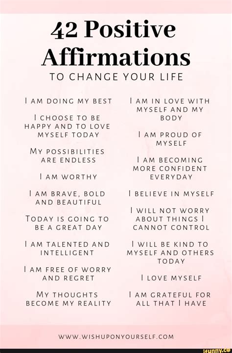 Benefits of using affirmations