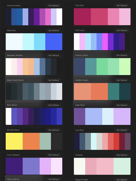 Pre-Made Palettes