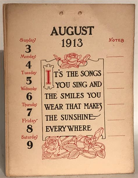 Preserving and Displaying 1913 Decorative Calendars