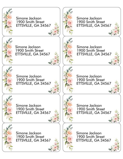 Printable Address Labels