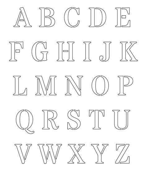 Printable Alphabet Templates