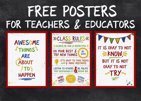 Printable Posters for Schools