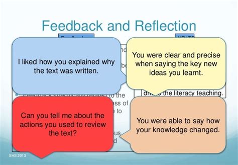 Provide Opportunities for Feedback and Reflection