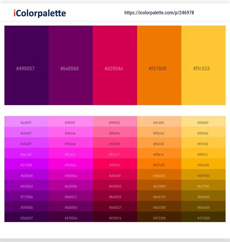 Purple Gold Color Palette Example 6