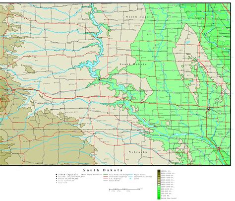 Rapid City SD Elevation Map