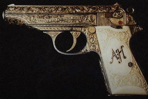 A rare luxury handgun on display