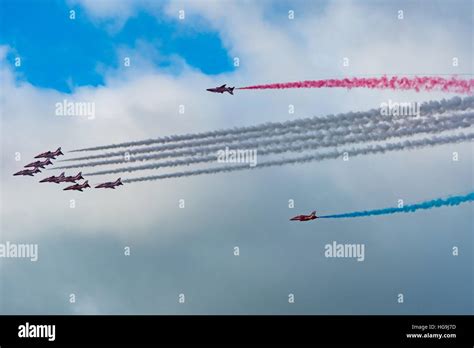 Red Arrows Performing at Portsmouth Air Show