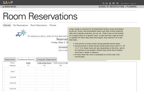 Reserve Room Accessibility