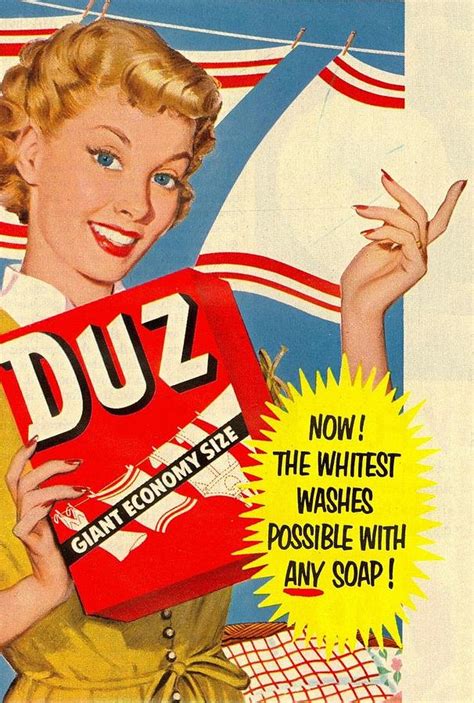 A vintage advertising featuring 1950s colors