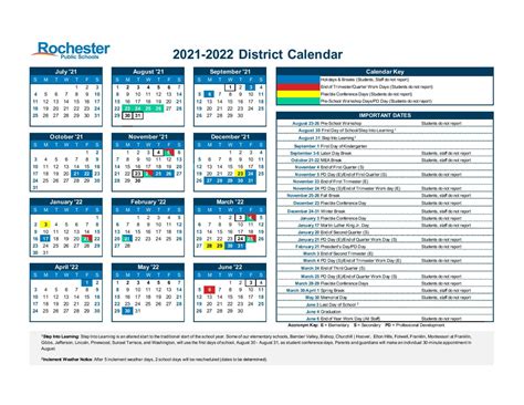 Rochester Schools Calendar Technology