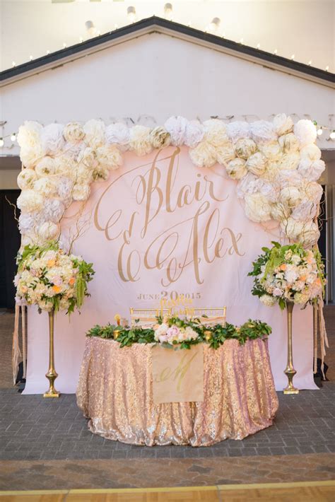 Rose Gold Event Decorations