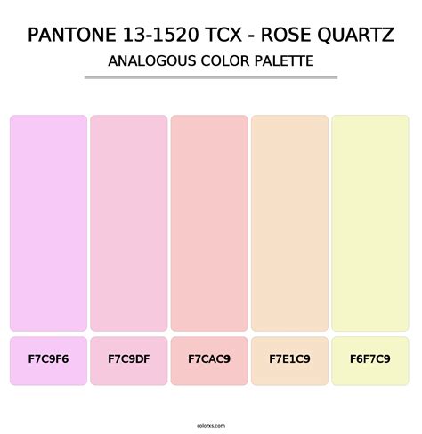 Rose Quartz Analogous Color Scheme