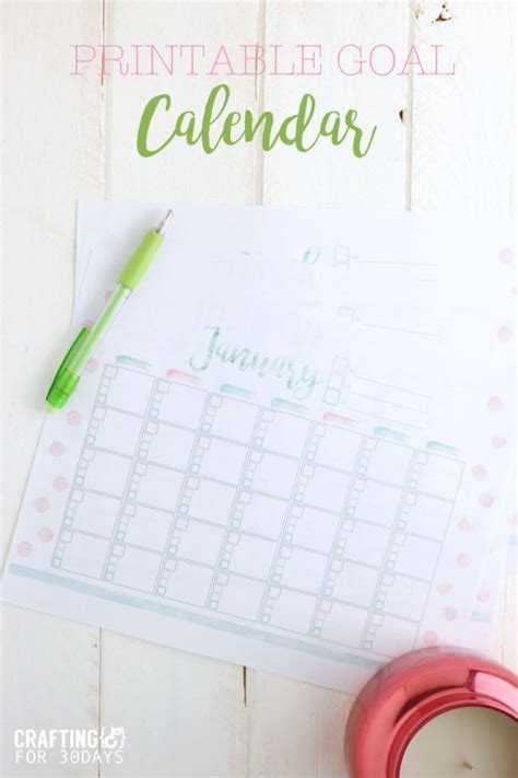 Rowan Calendar for Goal Setting