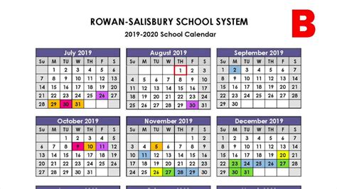 Rowan Salisbury Schools Calendar Image 1