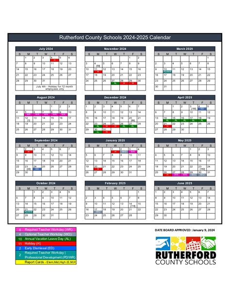 Rutherford County Schools Calendar Overview