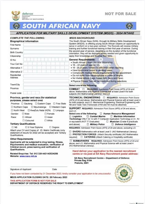 South African Air Force requirements