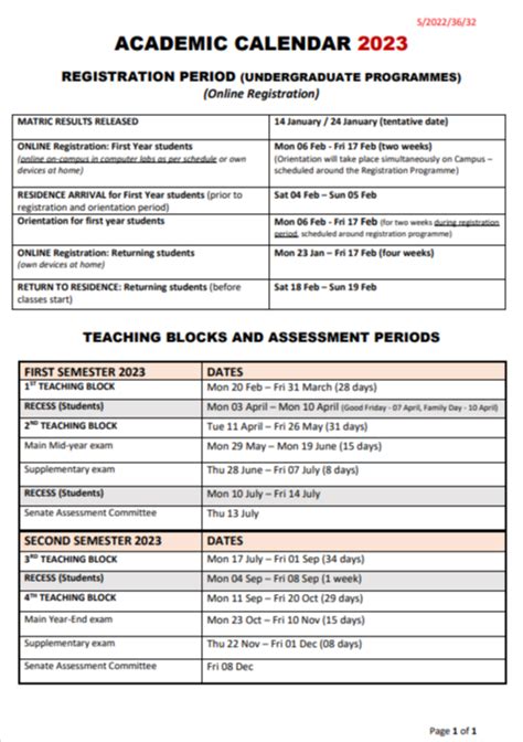 SPU Academic Calendar Guide