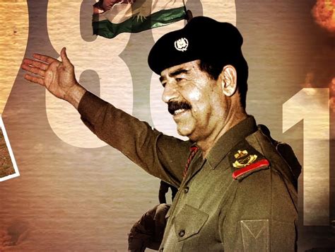 Facial features of Saddam Hussein