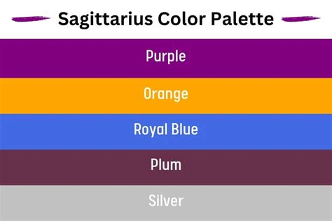 Sagittarius Colors Meaning