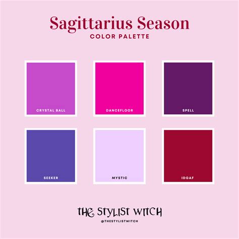 Sagittarius Colors Palette