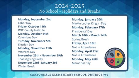 School Breaks Calendar