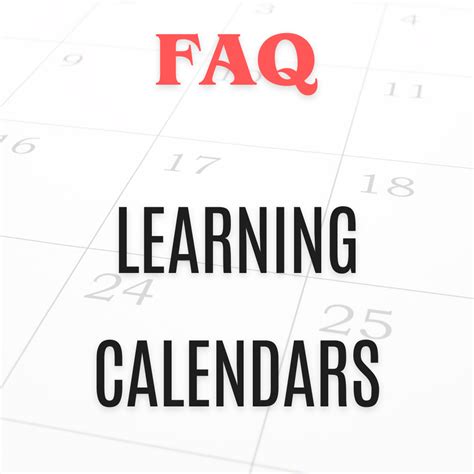 School Calendar FAQ