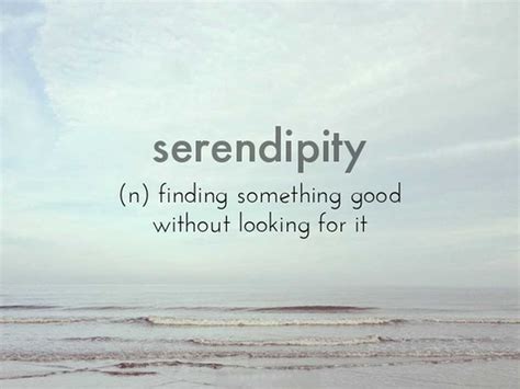 A quote about serendipity on a colorful background