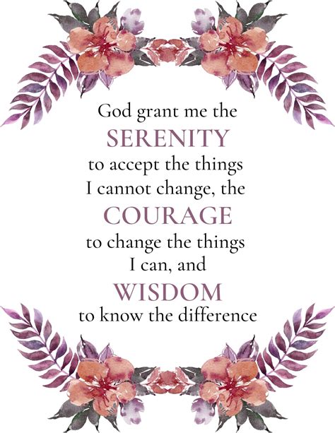 Serenity Prayer Printable Calm