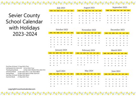 Sevier County Schools Calendar Events