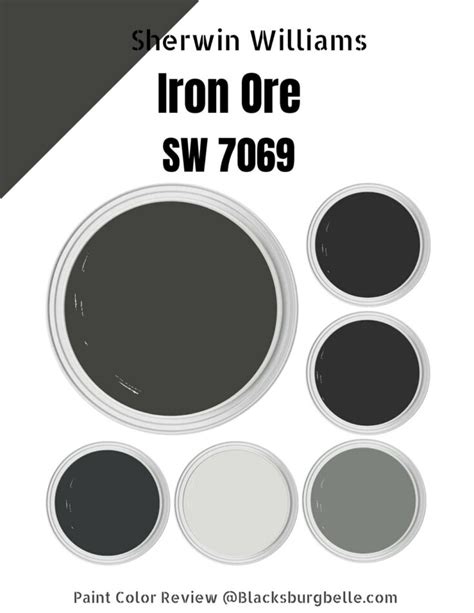 Sherwin-Williams Iron Ore color palette