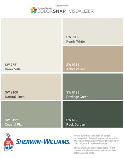 Sherwin Williams Paint Palette 3