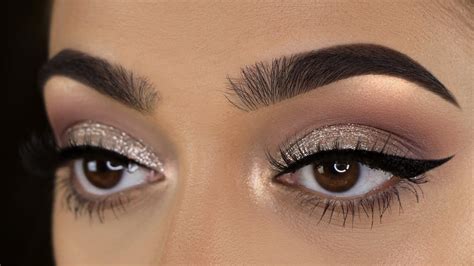 Shimmery glam look