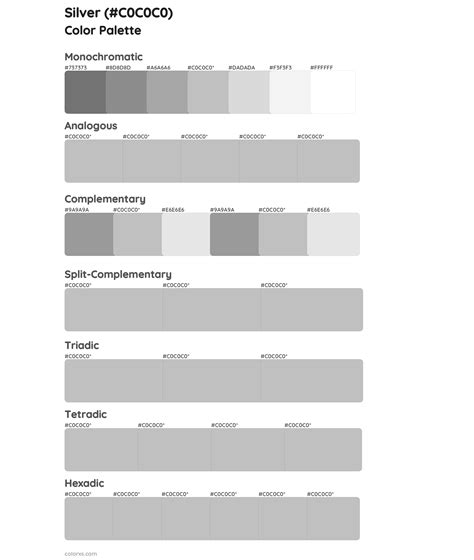 Silver Color Palette Analogous