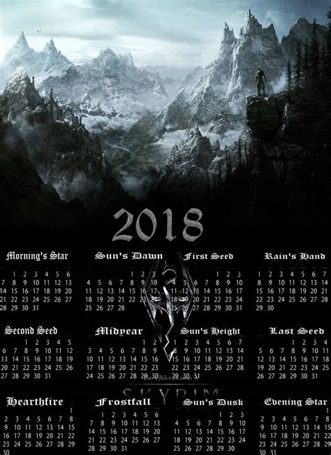 Skyrim Calendar Overview