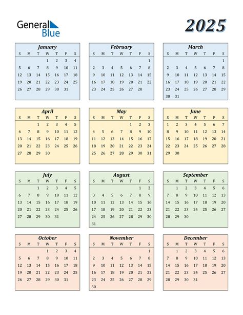 Skyview 2025 Calendar Templates