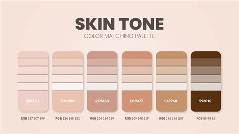 Soft and Natural Tan Skin Color Palette