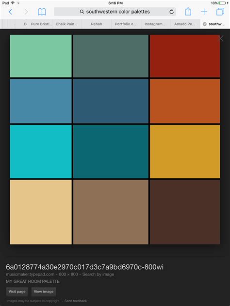 Southwestern Colors Palette