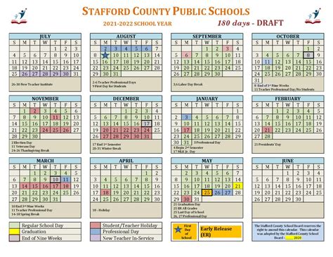 Stafford County Schools Calendar FAQs Section