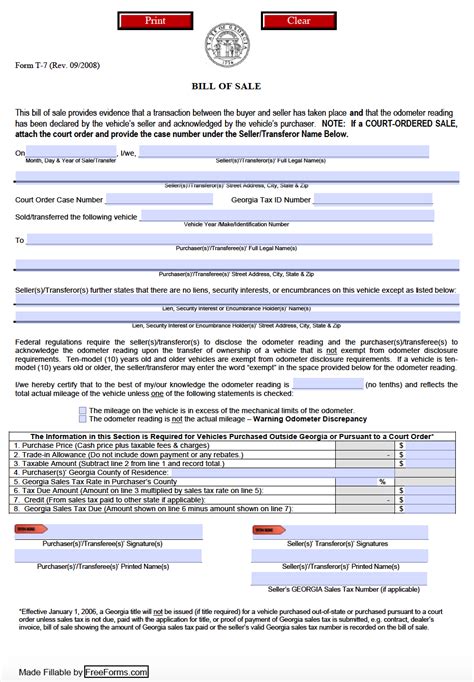 State-Specific Car Bill Of Sale Requirements