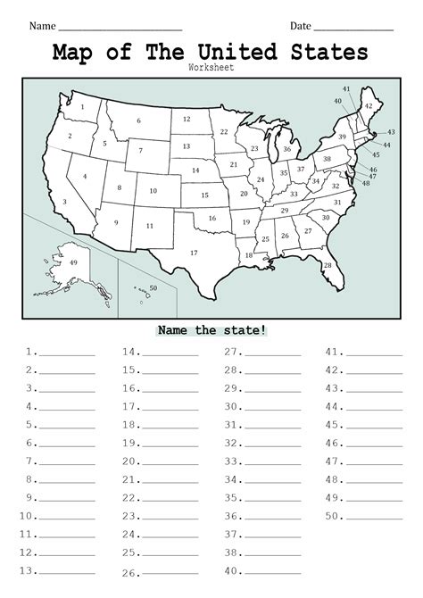 States And Capitals Map Activities