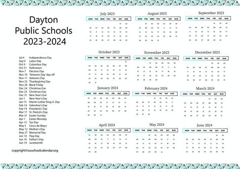 Staying Organized with the Dayton Schools Calendar