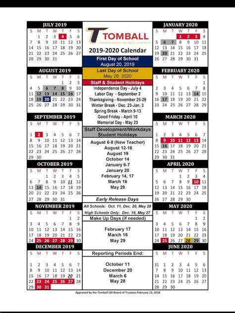 Staying Organized with the Tomball Isd Calendar