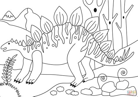 Stegosaurus coloring pages