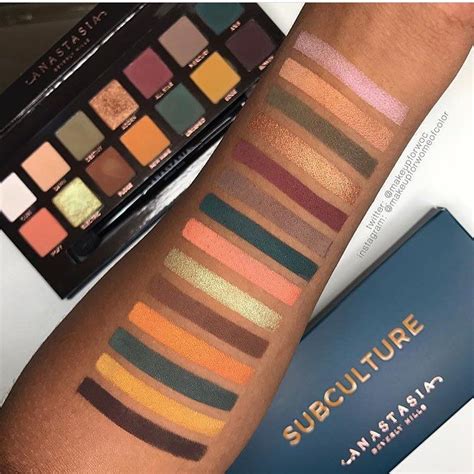 Anastasia Subculture Palette Swatches