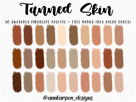 Tan Skin Color Palette