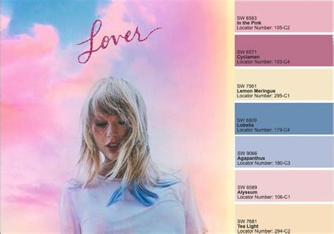 Taylor Swift Lover Album Color Palette