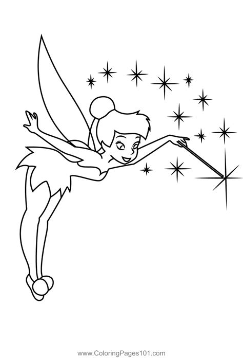 Tinkerbell coloring pages magical