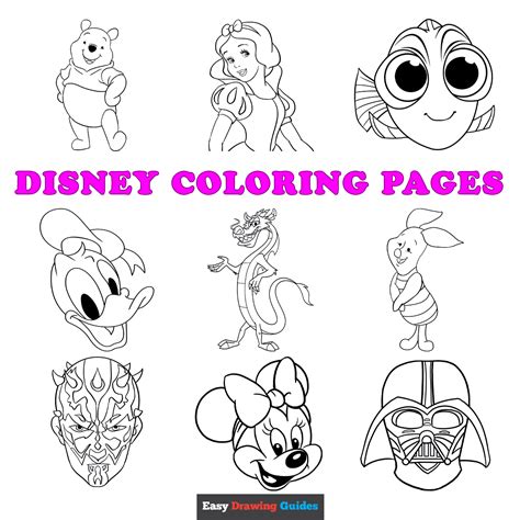 Tips and Variations for Disney Printable Coloring Book Pages