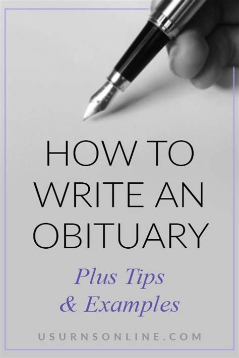 Tips for Writing a Great Obituary