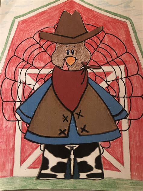 Tom the Turkey as a cowboy